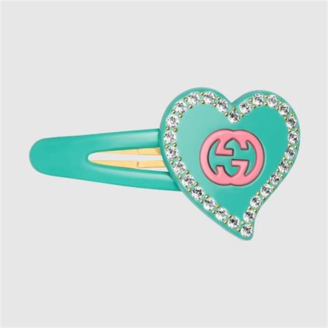 Gucci กิ๊บติดผม Interlocking G heart hair clip